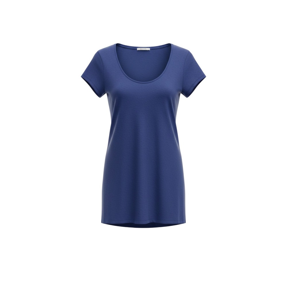 No Comment T-Shirt Dress Womens Large Blue Scoop Neck Short Sleeve RK51666